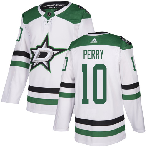 Adidas Dallas Stars #10 Corey Perry White Road Authentic Youth Stitched NHL Jersey->youth nhl jersey->Youth Jersey